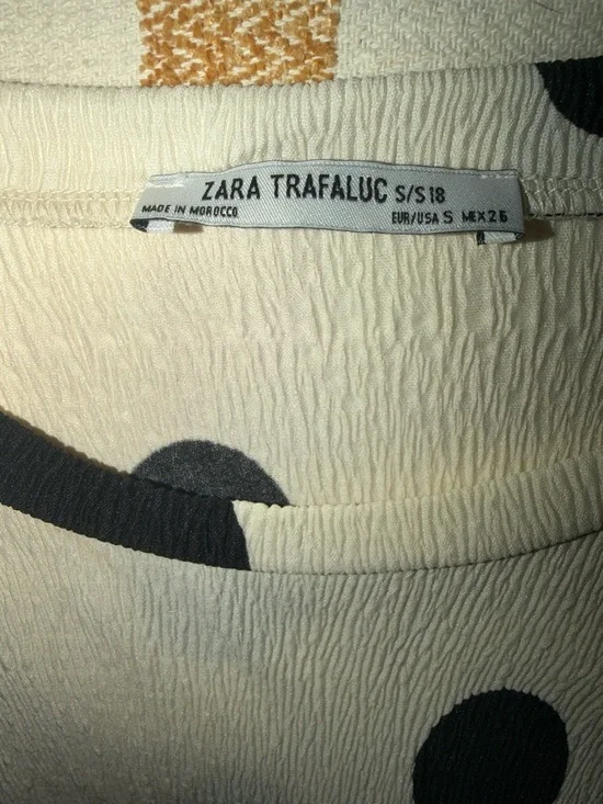 Zara White Midi Dress with Black Polka Dots - Picture 7 of 7